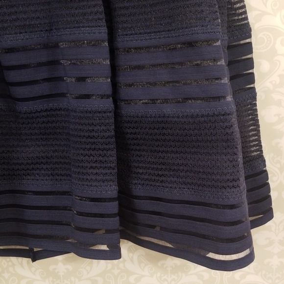 Torrid Striped Elastic Navy Full Skirt - Picture 4 of 8